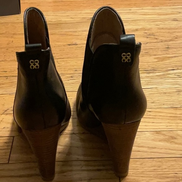 COACH “Farrah”  Black Leather Wedge Bootie - Picture 4 of 6